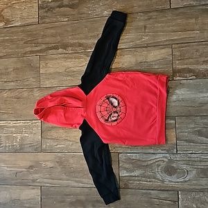 EUC spiderman holographic sweatshirt with hood